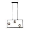 PENDENTE BALANÇO PRETO E FUME (C)60CM (A)30CM 3XG9 75W - TR003B - 1