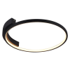 PLAFON DE SOBREPOR BAMBOLE PRETO (D)50CM (A)6CM 1X30W 3000K 1024LM - FO026LB - 1