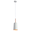 PENDENTE BOT BRANCO E COBRE (D)13,6CM (A)38CM 1X40W E27 - 4