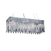 PENDENTE CHARM CROMADO E TRANSPARENTE (C)80CM (L)32CM (A)26CM 11XG9 440W - HU2161 - 1