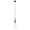 PENDENTE GURI BRONZE E PRETO E TRANSPARENTE (D)13CM (A)31CM 1XE27 40W - HL005 - 1