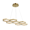 PENDENTE COLMEIA DOURADO E TRANSPARENTE (C)96,5CM (L)41,8CM (A)3CM 1X75W 3000K 3000LM LED - 2