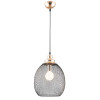 PENDENTE COPPER PRETO E DOURADO (D)28CM (A)41CM 1XE27 40W - XN003G - 2