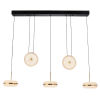 PENDENTE DENDÊ PRETO / DOURADO E FOSCO (C)95CM (L)15CM (A)15CM 5X13W 2400K 5200 - JJ017 - 1