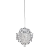 PENDENTE FIORE CROMADO E TRANSP (D)16CM (A)18CM 1XG9 40W - HU2106 - 1