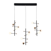 PENDENTE FUXICO DOURADO E PRETO E BRANCO (C)100CM (L)32CM (A)45CM 12X3W 300 - JU002 - 5