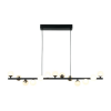 PENDENTE FUXICO DOURADO E PRETO E BRANCO (C)95CM (A)17CM 15X2W 3000K 2400LM - JU007 - 1