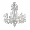 LUSTRE GALLERY CROMADO E TRANSPARENTE (D)85CM (A)96CM 8XE14 320W - BW1308C - 1