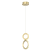 PENDENTE GINGA DOURADO E BRANCO (D)17CM (A)30CM 2X5W 3000K 420LM - BB023 - 1