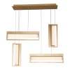 PENDENTE GLITTER DOURADO E TRANSPARENTE (C)85CM (L)16CM (A)71CM 1X40W 3000K - HC009L - 4