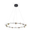 PENDENTE GRAVIOLA DOURADO E PRETO E BRANCO (D)60CM (A)5.7CM 16X3W 3000K 264 - DS001 - 1