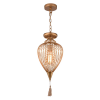 PENDENTE INDIAN DOURADO E TRANSPARENTE (D)23CM (A)39CM 1XE27 40W - GX008SC - 1