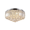 PLAFON DE SOBREPOR KRI CROMADO E TRANSPARENTE (D)40CM (A)24CM 5XG9 200W - HU1103 - 1