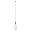 PENDENTE LAMPIÃO DOURADO E TRANSPARENTE (D)10CM (A)37CM 1X5W 3000K 250LM - RB001 - 1