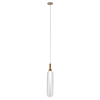 PENDENTE LAMPIÃO DOURADO E TRANSPARENTE (D)10CM (A)52CM 1X5W 3000K 250LM - RB002 - 1