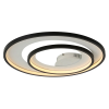 PLAFON DE SOBREPOR LOOP PRETO E BRANCO (D)62 + 42CM (A)5.2CM 1X60W 3000K 1500LM - HM008WB - 1