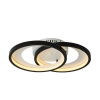 PLAFON DE SOBREPOR LOOP PRETO E BRANCO (C)32CM (L)47CM (A)9CM 1X40W 3000K 1100LM - HM007WB - 1