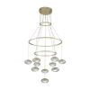 PENDENTE LUDIQUE DOURADO E TRANSPARENTE E BRANCO (D)66CM (A)87CM 10X5W 3000K 2500LM - EG007 - 5