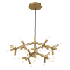 PENDENTE MANACA DOURADO E BRANCO (D)92CM 34X3W 3000K 6120LM - BD003M - 1