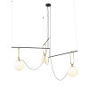 PENDENTE MOB DOURADO E PRETO E BRANCO (D)130CM (A)85CM 3XE14 21W - YD003 - 1