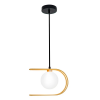 PENDENTE BEAT PRETO E DOURADO (C)26CM (L)12CM (A)18CM  1X25W   G9 - 5