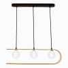 PENDENTE BEAT PRETO E DOURADO (C)68CM (L)12CM (A)18CM  3X75W   G9 - 8