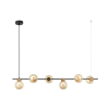 PENDENTE TUTU PRETO E DOURADO E CHAMPAGNE (C)118CM (L)28,5CM (A)20CM  6X150W   G9 - 1