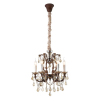 LUSTRE PASSY BRONZE E CONHAQUE E TRANSP (D)45CM (A)50CM 6XE14 240W - AQ028S - 1