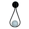 ARANDELA PINGO PRETO E FUME (D)20CM (A)47.4CM 1XG9 25W - TR002B - 4