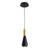 PENDENTE PITUCO DOURADO E PRETO E PRETO (D)9CM (A)26CM 1XGU10 10W - ML016GB - 1