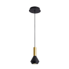 PENDENTE PITUCO DOURADO E PRETO E PRETO (D)10CM (A)18.7CM 1XGU10 10W - ML015GB - 1