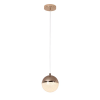 PENDENTE MEDIA LUNA DOURADO E TRANSPARENTE (D)12CM (A)13CM 1X6W 3000K 300LM - HM003 - 4