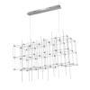 PENDENTE SKY CROMADO E TRANSPARENTE (C)91CM (L)41CM (A)40CM 54X0,2W 3000K 8 - JJ008 - 1