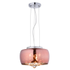 PENDENTE / PLAFON SOHO CROMADO E TRANSPARENTE E COBRE (D)28CM (A)13CM 3XG9 75W - PD005CO - 1
