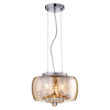 PENDENTE / PLAFON SOHO CROMADO E TRANSPARENTE E AMBAR (D)28CM (A)13CM 3XG9 75W - PD005AM - 4