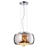 PENDENTE / PLAFON SOHO CROMADO E TRANSPARENTE (D)28CM (A)13CM 3XG9 75W - PD005CR - 5