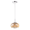 PENDENTE / PLAFON SOHO CROMADO E TRANSPARENTE E AMBAR (D)22CM (A)12CM 1XG9 25W - PD007AM - 1