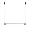 PENDENTE TEC PRETO (C)60CM (L)2.2CM 1X12W 3000K 760LM - GD012SB