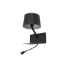 ARANDELA TUTI PRETO E PRETO (C)26CM (L)35CM (A)36CM 1XE27 + LED 43W - ML011B - 1