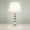 BASE PARA ABAJUR CRILY CROMADO E TRANSPARENTE (D)14CM (A)39CM 1XE27 40W - TE0127 - 1