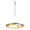 PENDENTE LOOP BRANCO E DOURADO (D)62 + 42CM (A)2,2CM 1X48W 3000K 1500LM LED - 5