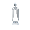 BASE PARA ABAJUR MONACO NIQUELADO E BRANCO (D)14CM (A)42CM 1XE27 40W - GL015N - 3