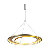 PENDENTE LOOP BRANCO E DOURADO (D)82 + 62CM (A)2,2CM 1X76W 3000K 2280LM LED - 4