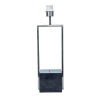 BASE PARA ABAJUR QUADRATTO NIQUELADO E PRETO (C)13CM (L)15CM (A)50CM 1XE27 40W - GL020N - 4