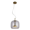 PENDENTE TEMPO DOURADO E TRANSPARENTE (D)26CM (A)24CM 1X1W 3000K 300LM LED - 2