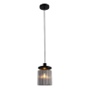 PENDENTE TULE PRETO E FUME (D)15CM (A)22CM 1X4W E14 - 2