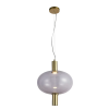 PENDENTE KIRA DOURADO E TRANSPARENTE (D)36CM (A)45CM 1X1W 3000K 300LM LED - 2
