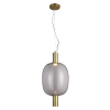 PENDENTE KIRA DOURADO E TRANSPARENTE (D)28CM (A)56CM 1X1W 3000K 300LM LED - 2