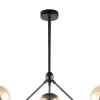 PENDENTE ORBE PRETO E CHAMPANHE (D)100CM (A)78CM 10XE27 BOLINHA 400W - OP056 - 3