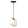 PENDENTE BEAT PRETO E DOURADO (C)26CM (L)12CM (A)18CM  1X25W   G9 - 1